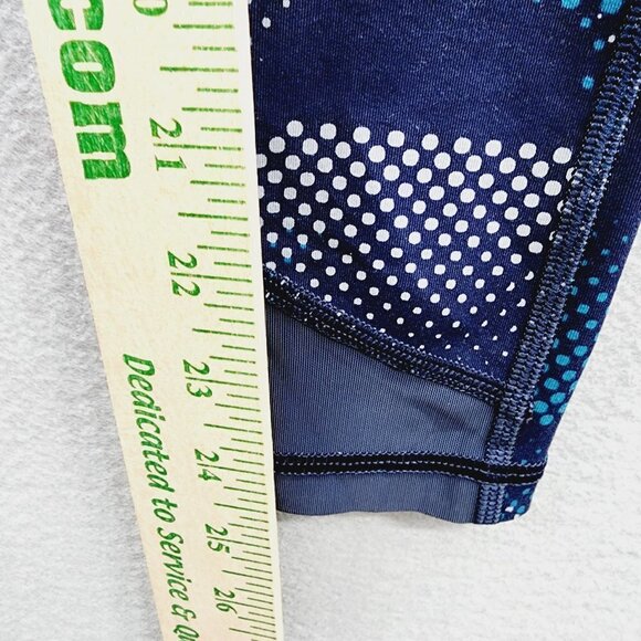 Athleta Kinetic Stealth Mesh 7/8 Tights Blue Mesh Panel Workout Leggings sz XS - Picture 12 of 13